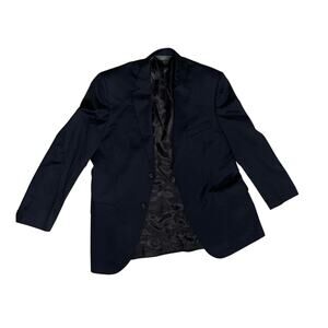 Pronto Wool Uomo Platinum Men's Luxury Black Blazer Size 42 Career Wedding Prom